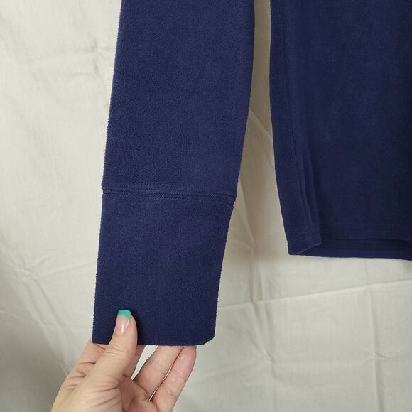 Tek Gear Womens Blue Turtle Neck Long Sleeve Fleece Pullover Sweater Size Small - Picture 3 of 7